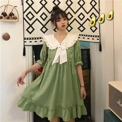 Női lezser szabású zöld színű ruha