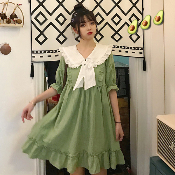 Női lezser szabású zöld színű ruha