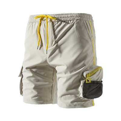 Ежедневни мъжки къси панталони в еластична талия и джобове в три цвята