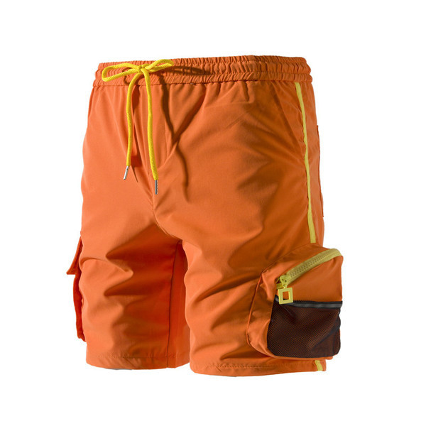 Pantaloni scurți casual barbatesti cu talie elastica si buzunare in trei culori