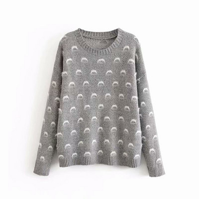 Női pulóver ovális nyakkivágással, három színben