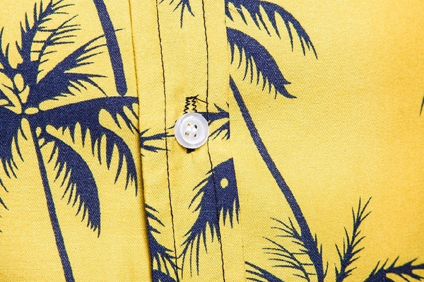Cămașă modernă pentru bărbați cu palme galbene