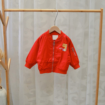 Új modell gyerek kabát fiúknak piros és narancs színben