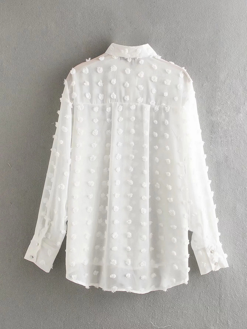 Cămașă de damă - model lung de culoare albă