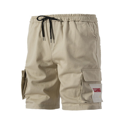 Къси мъжки панталони с еластична талия и размери до 5XL в три цвята