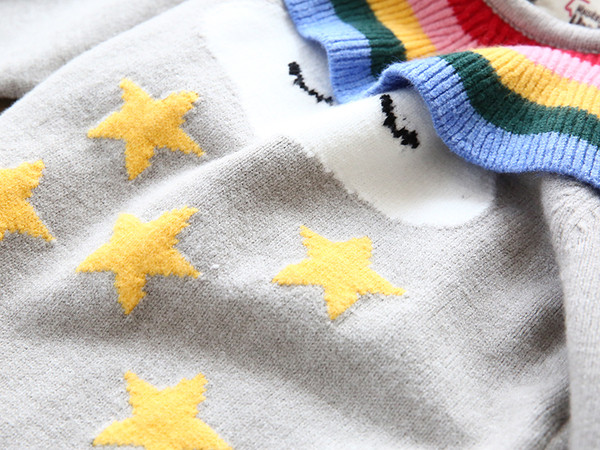 Pulover pentru copii la modă pentru fete în gri