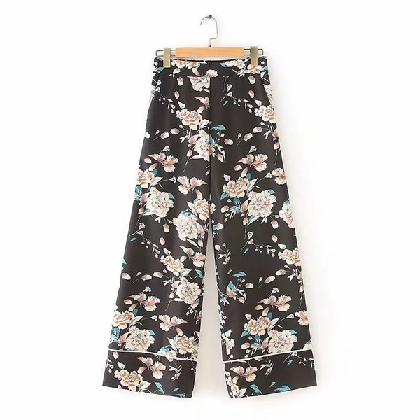 Női alkalmi nadrág színes mintával