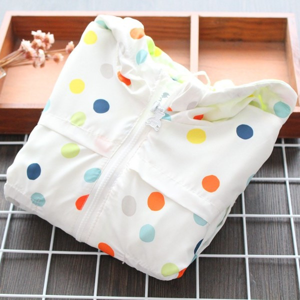 Sacou copii model nou cu buline alb pentru fete