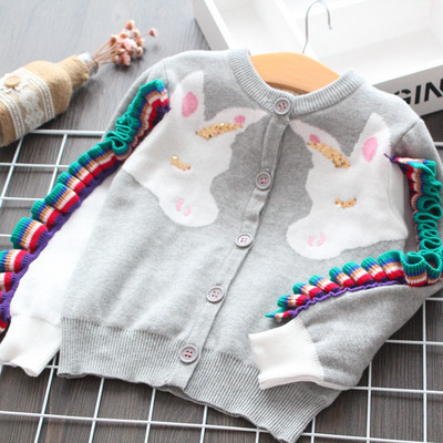 Vesta moderna pentru copii pentru fete in gri