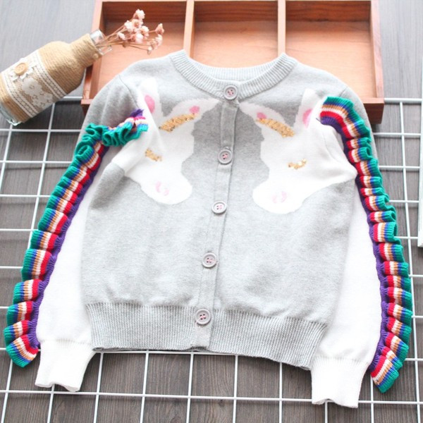 Vesta moderna pentru copii pentru fete in gri