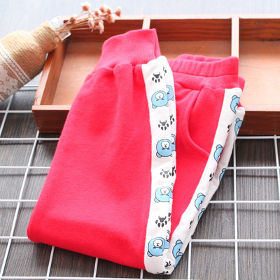 Pantaloni copii moderni pentru fete cu margini in mai multe culori