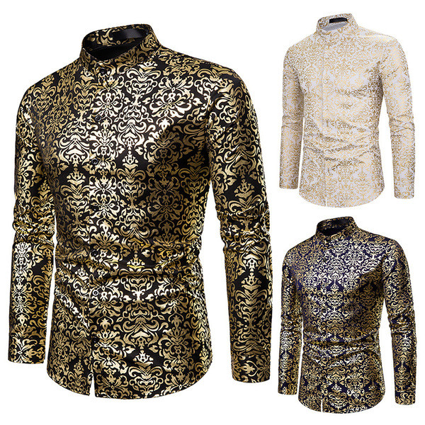 Cămașă modernă pentru bărbați cu efect strălucitor în trei culori