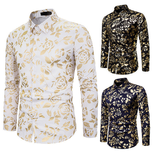 Camasa de barbati model nou cu efect stralucitor in trei culori