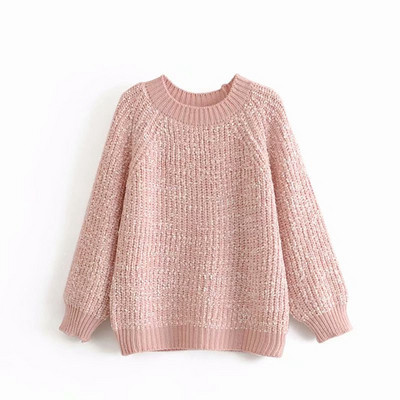 Női széles pulóver 7/8 ujjal