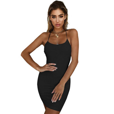 Elegáns női ruha csupasz háttal, nyakkendőkkel több színben