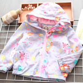 Geaca pentru copii model nou cu gluga pentru fete