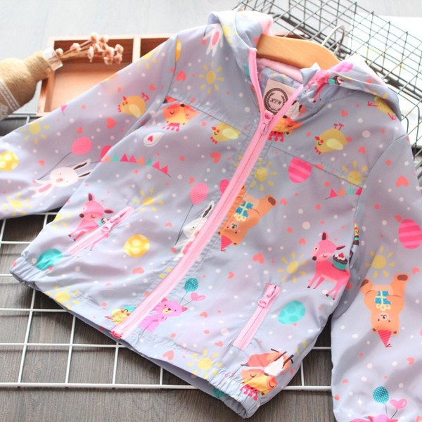 Geaca pentru copii model nou cu gluga pentru fete