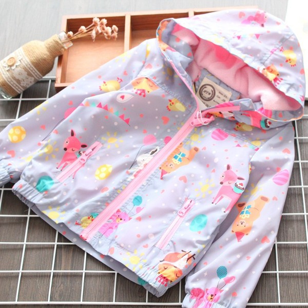 Geaca pentru copii model nou cu gluga pentru fete