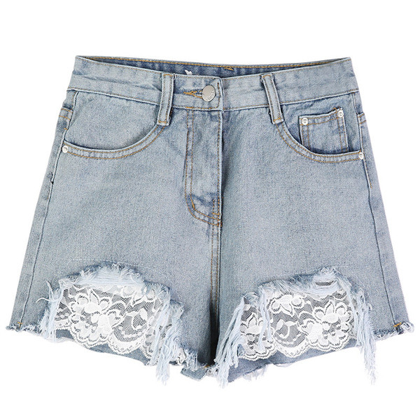 Pantaloni scurți casual dama cu dantela