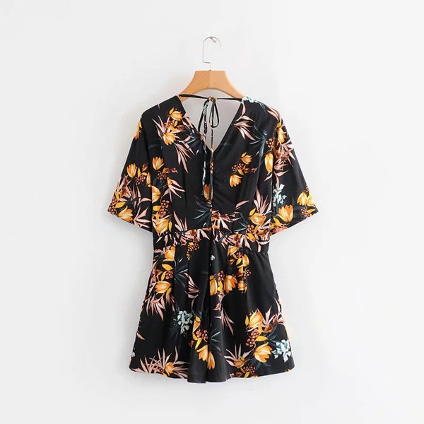 Salopeta de dama cu motiv colorat