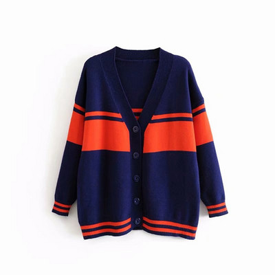 Cardigan dama cu nasturi si decolteu in V