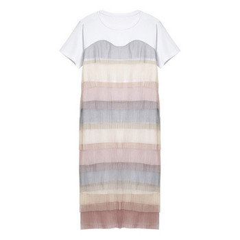 Rochie moderna de dama - model drept cu maneci scurte