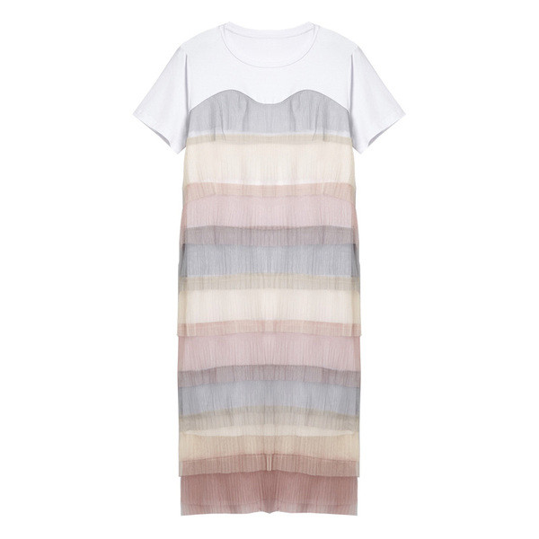 Rochie moderna de dama - model drept cu maneci scurte