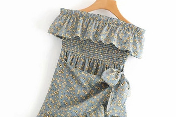 Rochie de dama eleganta fara bretele, cu talie elastica