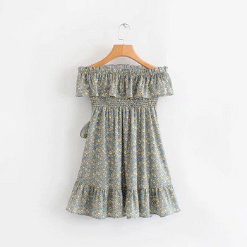 Rochie de dama eleganta fara bretele, cu talie elastica