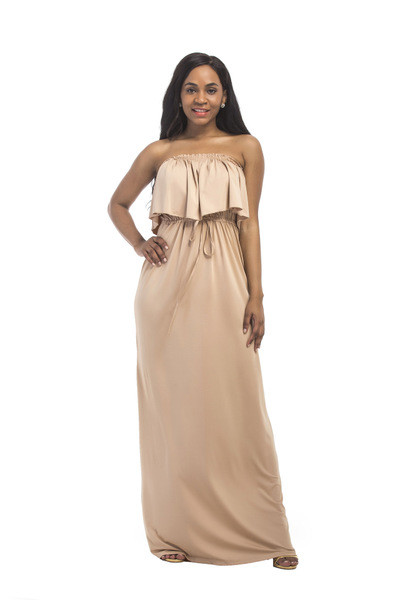 Alkalmi női ruha, csupasz váll széles modell