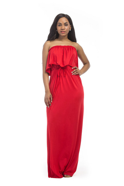 Alkalmi női ruha, csupasz váll széles modell