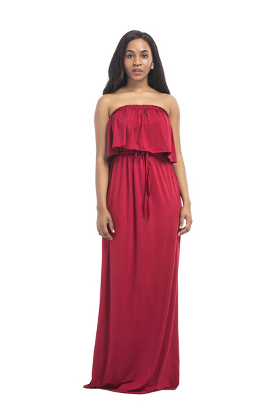 Alkalmi női ruha, csupasz váll széles modell