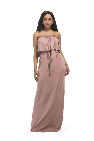 Alkalmi női ruha, csupasz váll széles modell