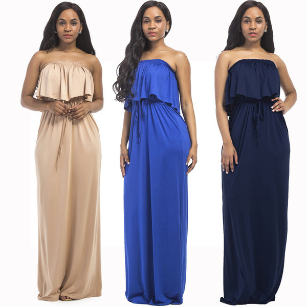 Alkalmi női ruha, csupasz váll széles modell