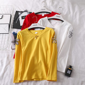 Női blúz három színben V-nyakkal