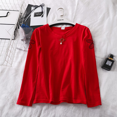 Női blúz három színben V-nyakkal