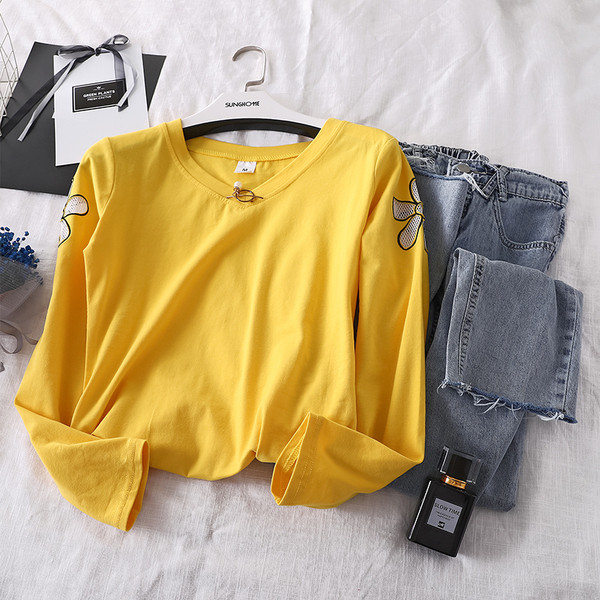 Női blúz három színben V-nyakkal