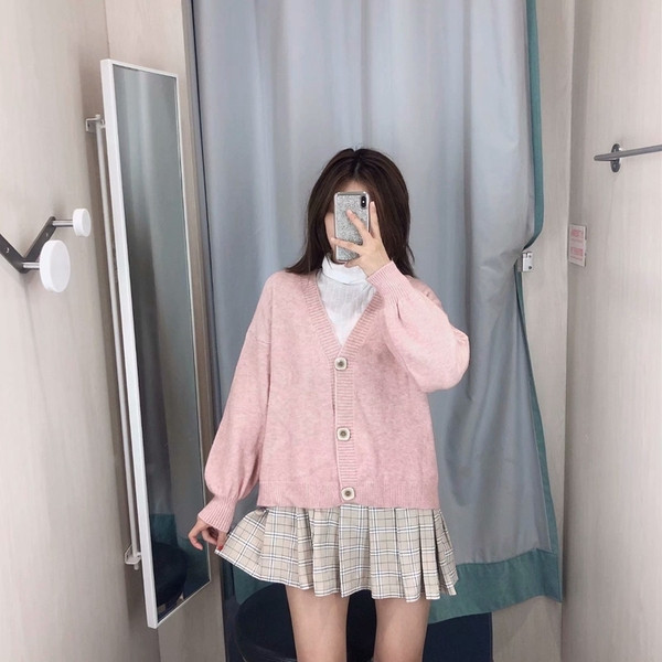 Cardigan dama cu nasturi - model larg