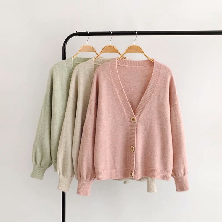 Cardigan dama cu nasturi - model larg