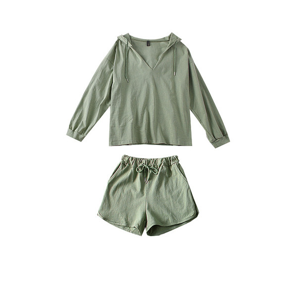 Napi női szett blúz + nadrág fehér, zöld és fekete színben