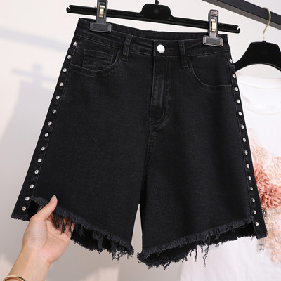 Дамска ежедневни панталони 3/4 дължина в черен цвят