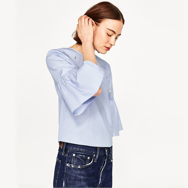 Alkalmi női blúz gyöngyökkel és 3/4 ujjú több színben