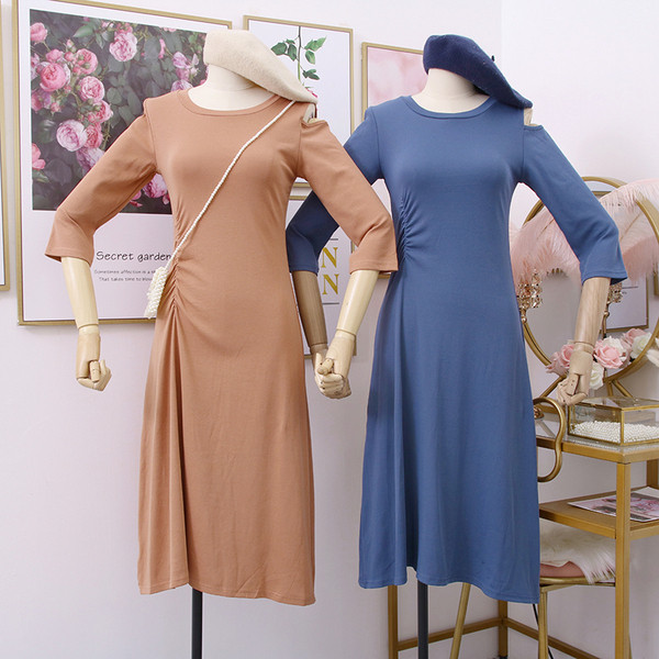 Rochie casual dama cu maneci 7/8 in mai multe culori