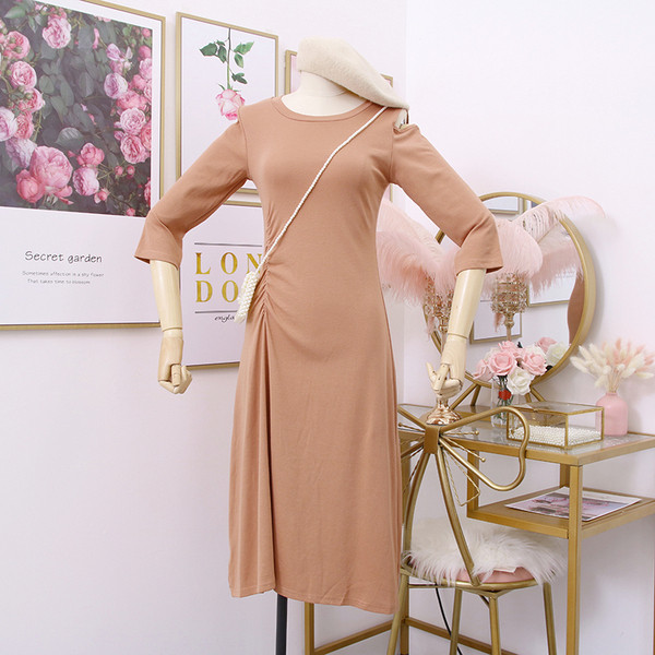 Rochie casual dama cu maneci 7/8 in mai multe culori