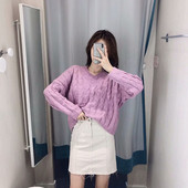 Női pulóver V-nyakkal, három színben