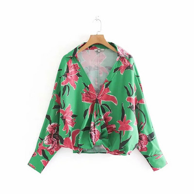 Modern női blúz V-nyakú - széles modell