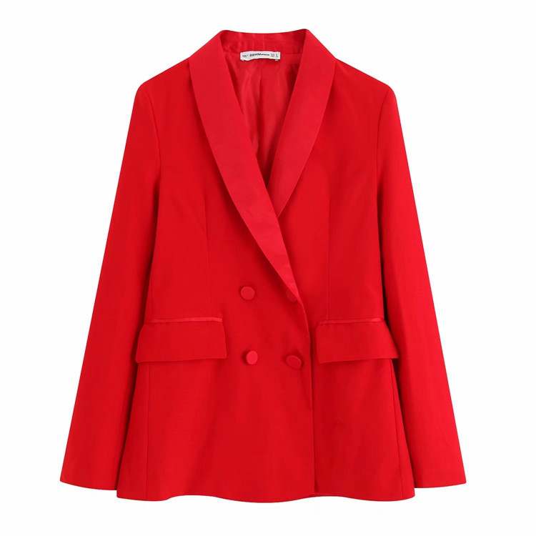 Дамско елегантно сако в червен цвят