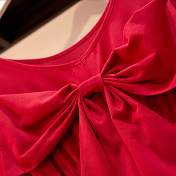 Rochie casual de dama in rosu