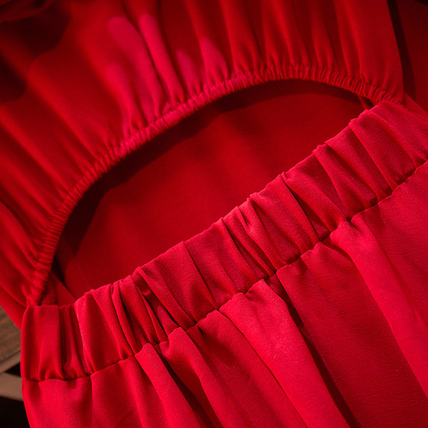 Rochie casual de dama in rosu