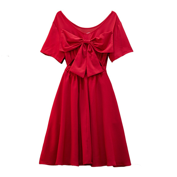 Rochie casual de dama in rosu